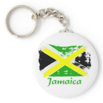 Jamaican grunge flag designs key chains