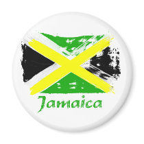 Jamaican grunge flag designs fridge magnet