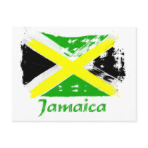 Jamaican grunge flag designs post cards