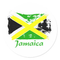 Jamaican grunge flag designs sticker