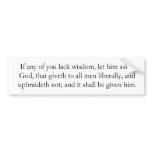 James 1:5 bumper stickers