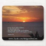 James 1:5  Sunset Mouse Pads
