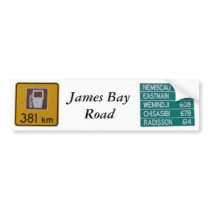 James Bay Road bumper sticker