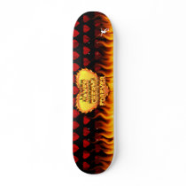 James & Cheryl Forever Fire Flames Design Skateboard Deck