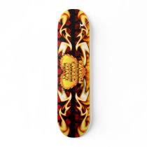 James & Cheryl Forever Fire Flames Design Custom Skate Board