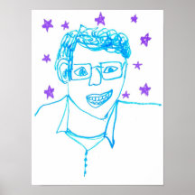 'James Franco with Glasses' Poster
