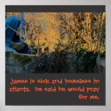 "James is sick and homeless" posters