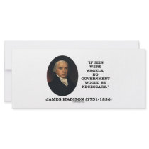 James Madison If Men Were Angels No Gov't Would Be Rack Card
