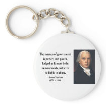 James Madison Quote 5b Keychain