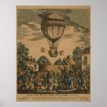 James Sadler - 12 Aug 1811 Ballon ascent Poster