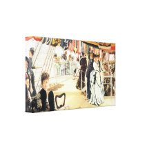 James Tissot - Ball on board Gallery Wrap Canvas