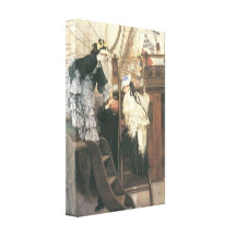James Tissot - Entry to the yacht Canvas Print