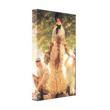 James Tissot - On the Thames Stretched Canvas Prints