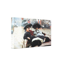 James Tissot - The Thames Stretched Canvas Print