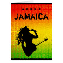 Jammin in Jamaica Reggae Rasta Greeting Card