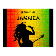 Jammin in Jamaica Reggae Rasta Postcard