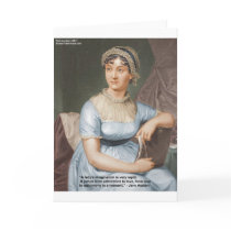 Jane Austen Friendship/Love/Balm Love Quote Gifts Card