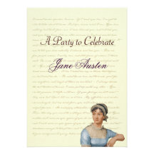 Jane Austen Party Birthday Celebration Quotes Personalized Announcement