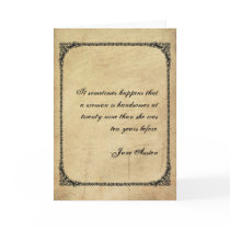 Jane Austen Quote Birthday Card CUSTOMIZED