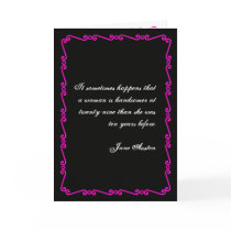 Jane Austen Quote Birthday Card CUSTOMIZED