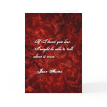 Jane Austen Quote Greeting Card CUSTOMIZED