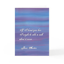 Jane Austen Quote Greeting Card CUSTOMIZED