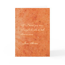 Jane Austen Quote Greeting Card CUSTOMIZED