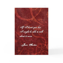 Jane Austen Quote Greeting Card CUSTOMIZED