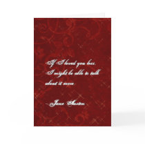 Jane Austen Quote Greeting Card CUSTOMIZED