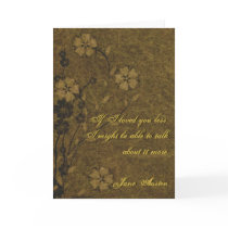Jane Austen Quote Greeting Card CUSTOMIZED