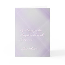 Jane Austen Quote Greeting Card CUSTOMIZED