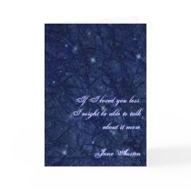 Jane Austen Quote Greeting Card CUSTOMIZED