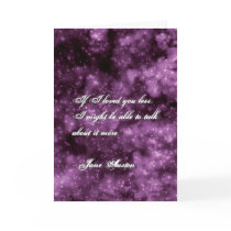 Jane Austen Quote Greeting Card CUSTOMIZED