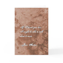 Jane Austen Quote Greeting Card CUSTOMIZED