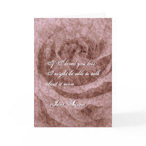 Jane Austen Quote Greeting Card CUSTOMIZED