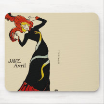 Jane Avril LAUTREC REDUX Edition Tapetes De Ratones