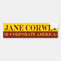 Jane Corwin Bumper Sticker