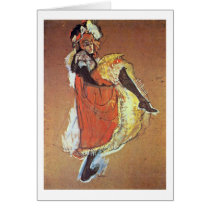 Jane Dancing Study By Henri De Toulouse-Lautrec cards