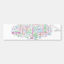 Jane Eyre Word Cloud Bumper Sticker