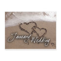 January Beach Destination Wedding postcards