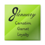 January Birthday Fridge Magnet