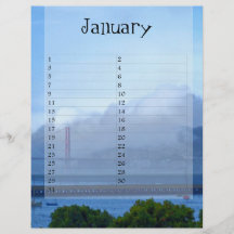 January Calendar Custom Flyer