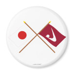 Japan and Akita Crossed Flags Magnet