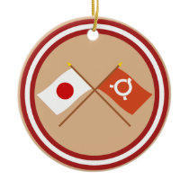 Japan and Fukushima Crossed Flags