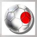 Japan Blue Samurai Soccer Team fans ball posters