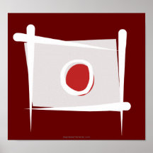 Japan Brush Flag Poster