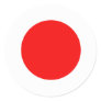 Japan Flag Round Sticker