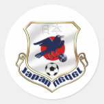 Japan Football fans coat of Arms Round Sticker