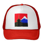 Japan, Mount Fuji and Tree Trucker Hat