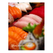 Japan Sushi Collection Invitation Postcards